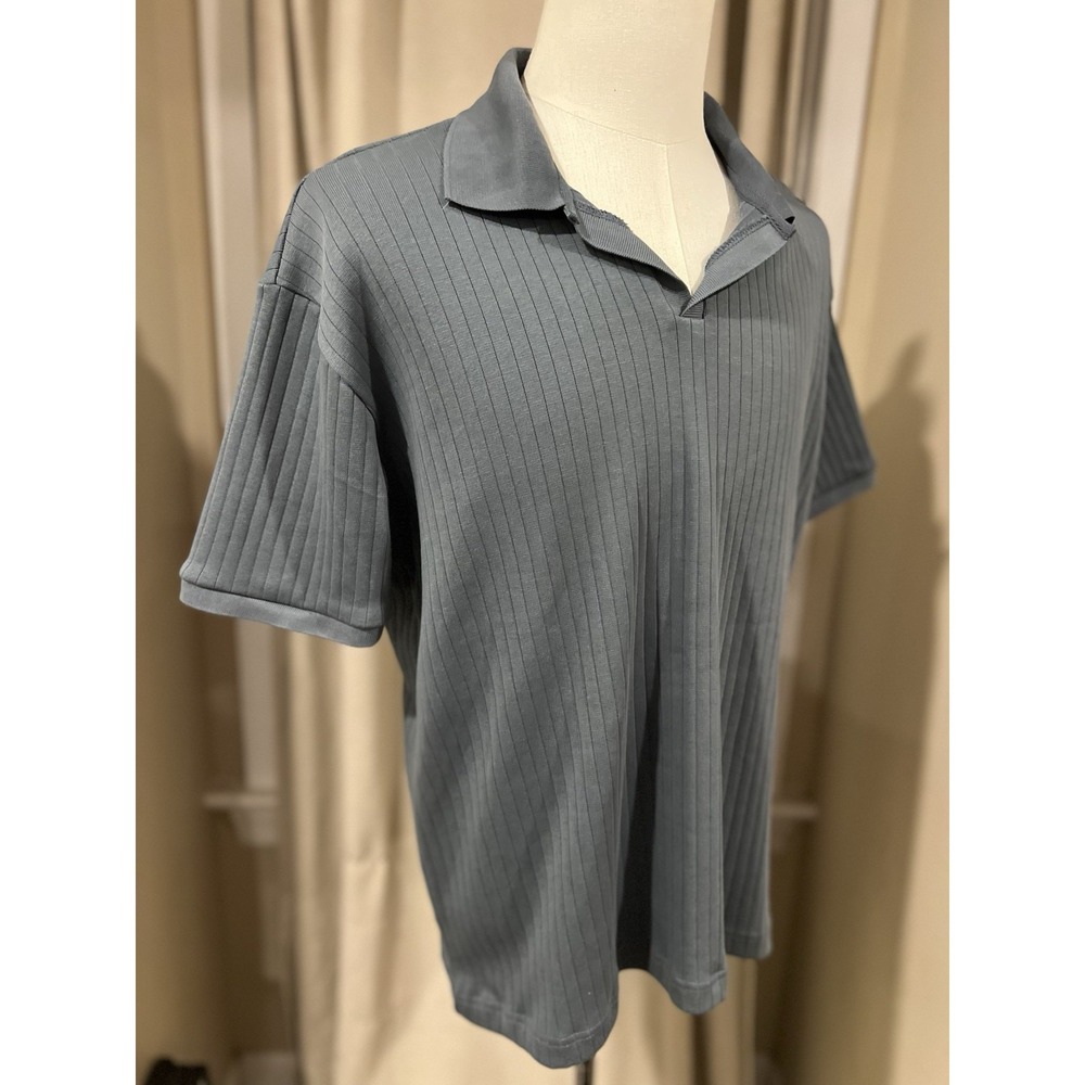 Zara Men's Polo Shirt Gray Large NWT Msrp $49.90 Casual‎ Business Golf - Picture 4 of 9